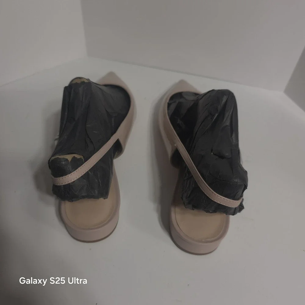 Kate Spade New‎ York Beige Pointed Toe Slingback Sandals Size US 10B PALE VELLUM